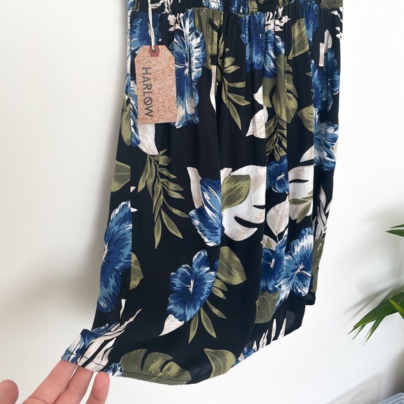 NWT HARLOW Black/Blue Floral Sundress - Picture 9 of 15